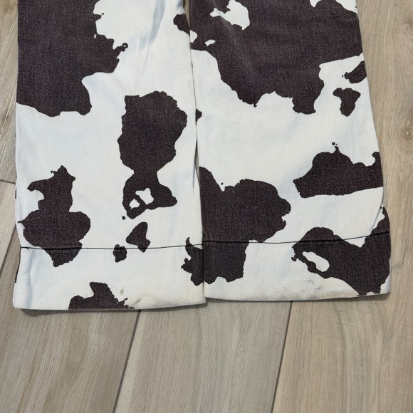 BDG Cow Print Jeans Womens 27 Brown White Button Fly Urban Outfitters Y2K - Picture 7 of 7